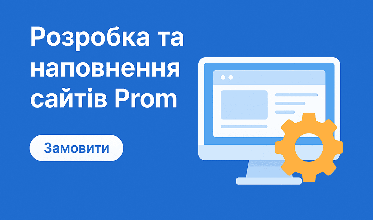Розробка та наповнення сайтів на платформі Prom