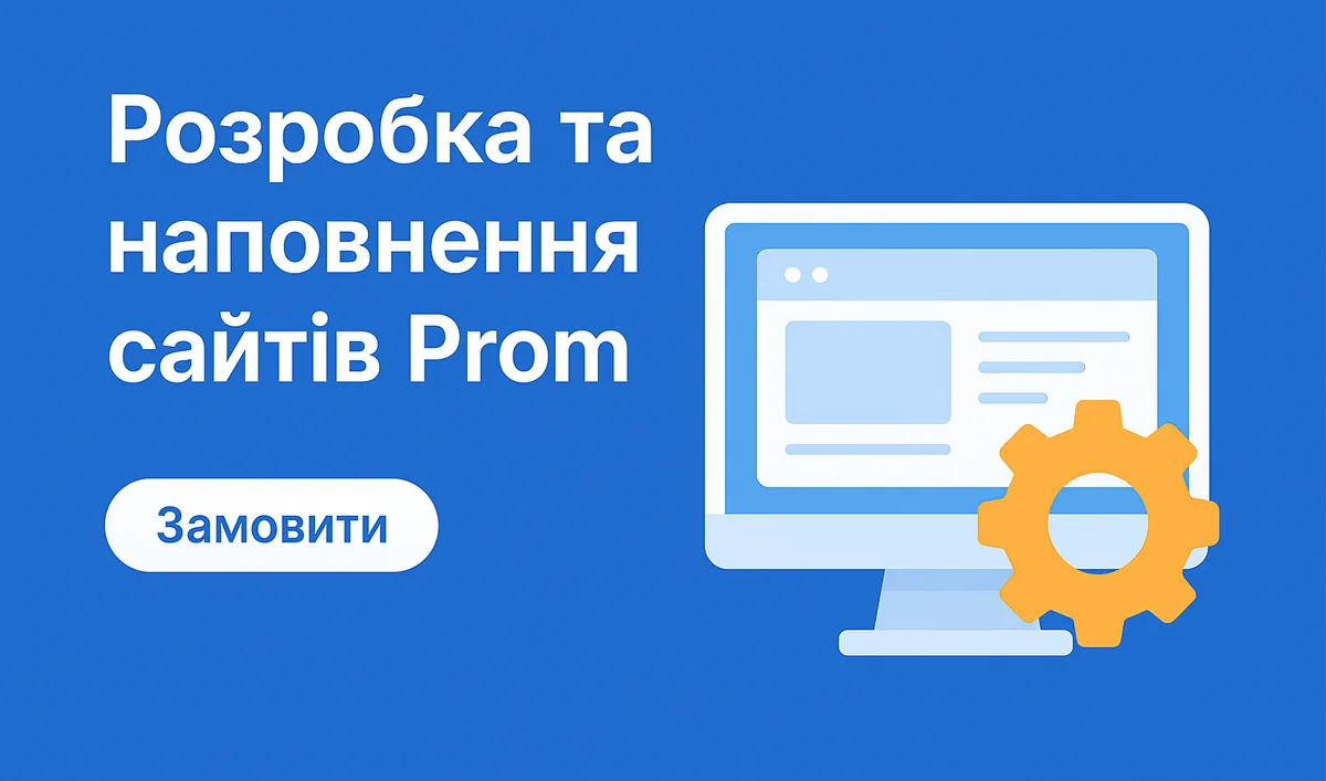 Розробка та наповнення сайтів на платформі Prom