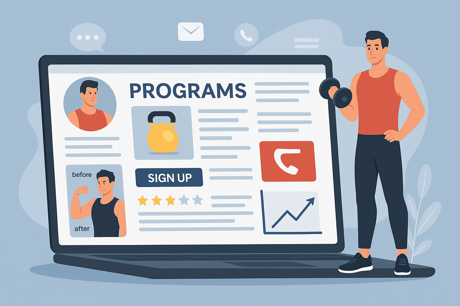 Сайт для фітнес-тренера — структура, SEO та приклади