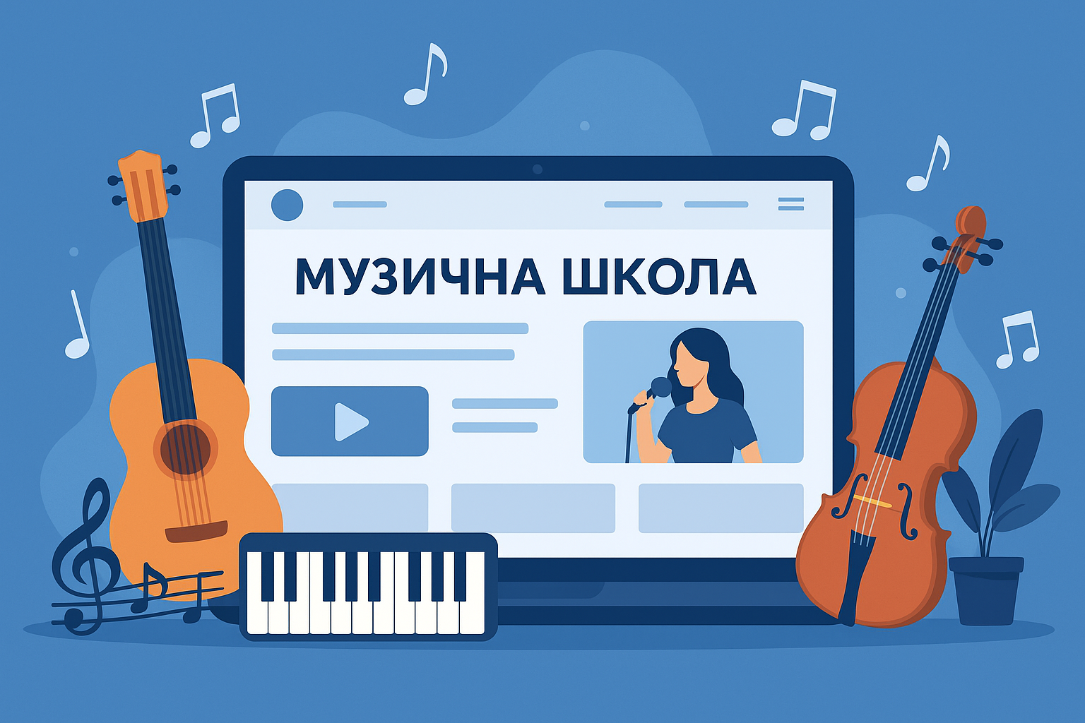 Сайт для школи музики — структура, SEO та приклади