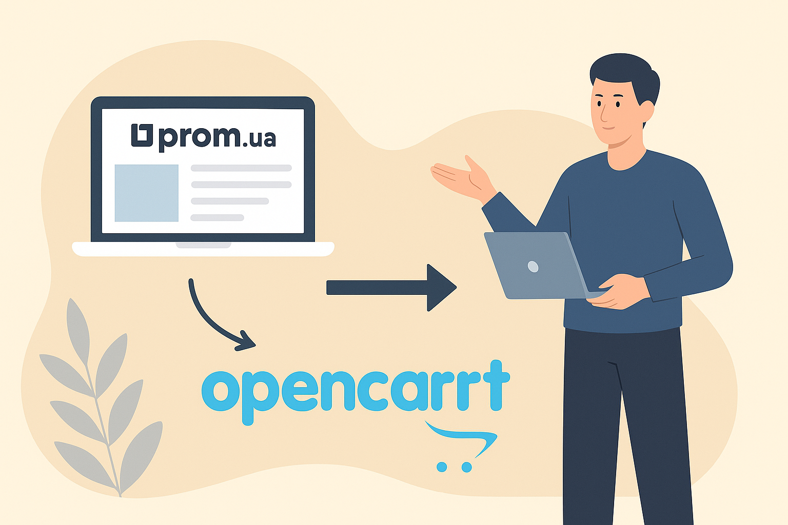 Бізнес-команда планує переїзд сайту з Prom.ua на OpenCart